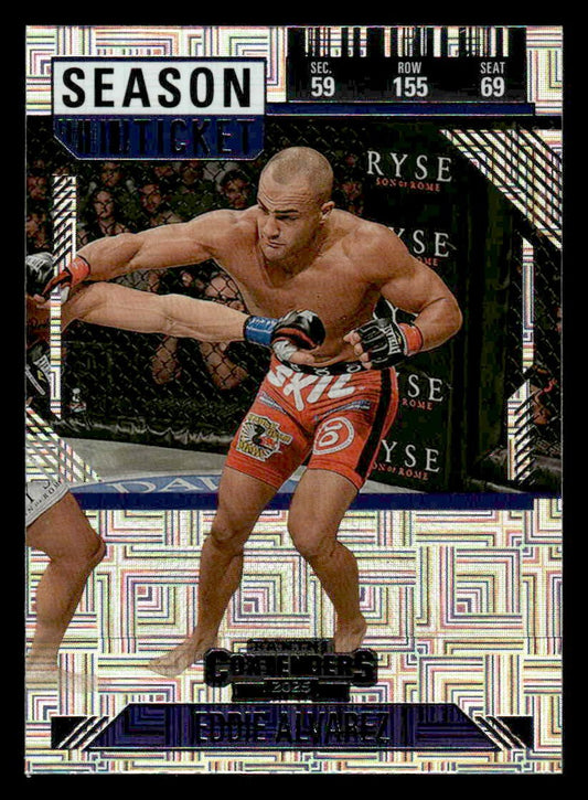 2025 Panini Contenders PFL #71 Eddie Alvarez Season Ticket Silver