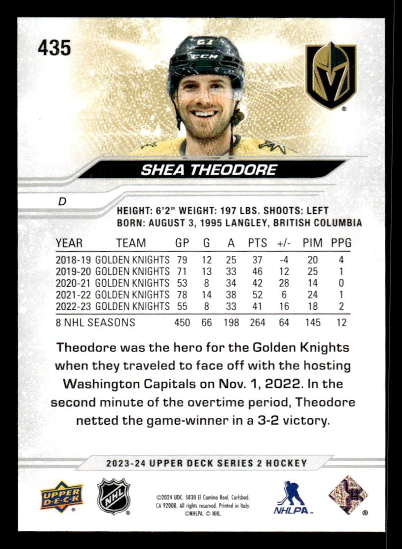 2023-24 Upper Deck #435 Shea Theodore