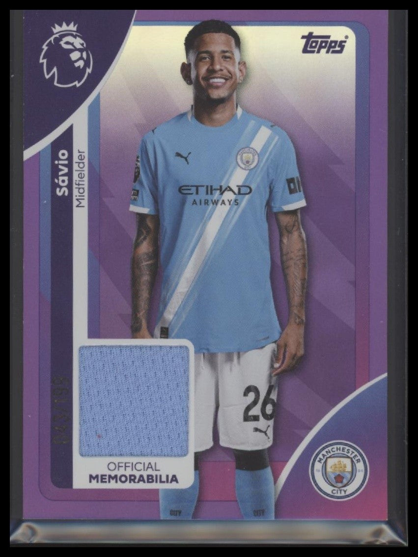 2025-26 Topps Premier League #RE-SAV Sávio Premier Relics Purple Foil #043/199