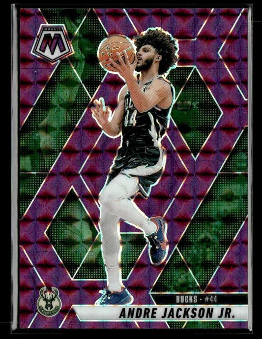 2024-25 Panini Mosaic #181 Andre Jackson Jr. Purple Mosaic