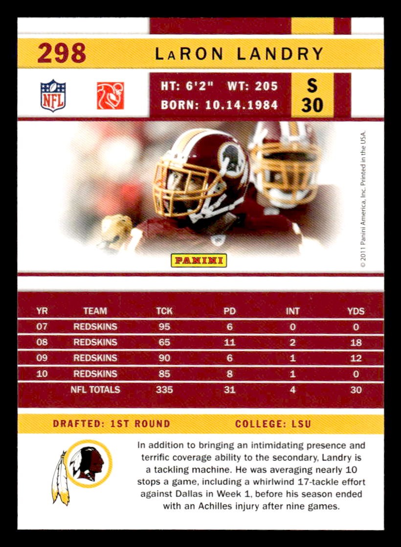 2011 Score #298 LaRon Landry