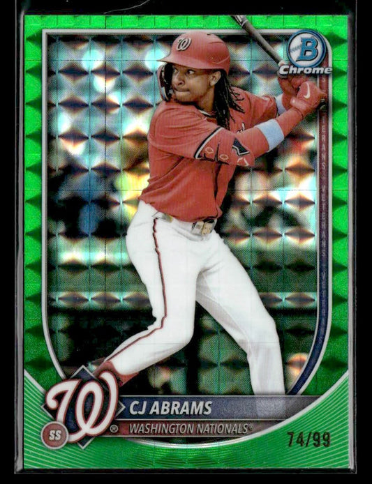 2025 Donruss Chrome #20 CJ Abrams Green Geometric Refractor #74/99