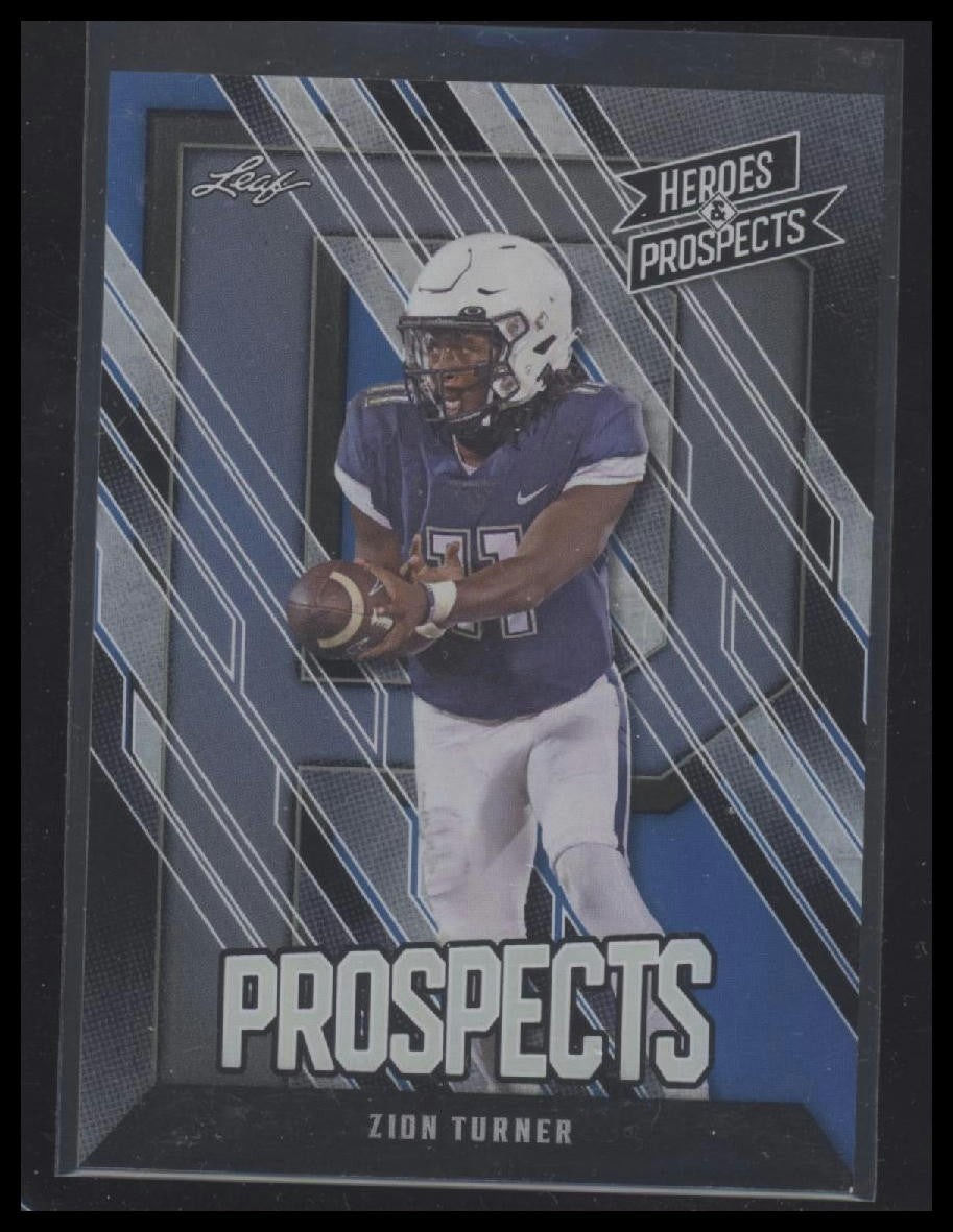 2024 Leaf Heroes & Prospects #135 Zion Turner Blue #/99