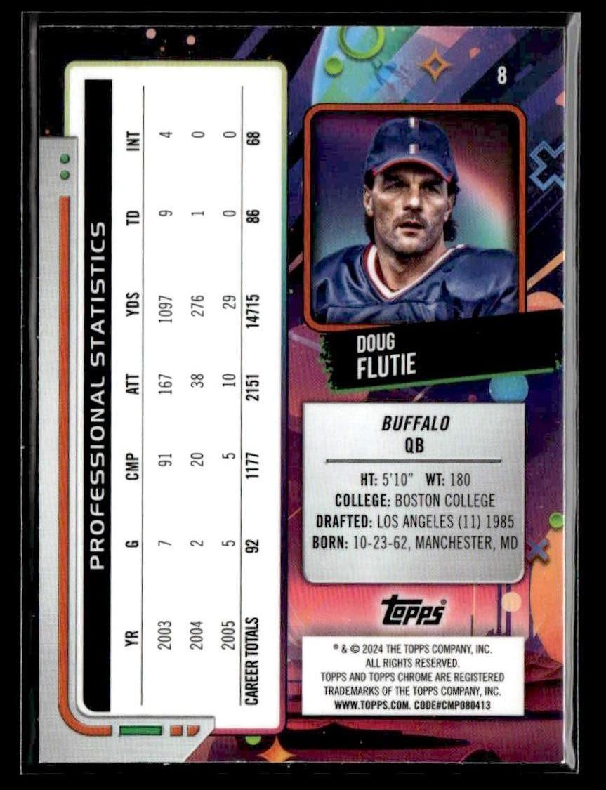 2024 Topps Chrome Cosmic #8 Doug Flutie