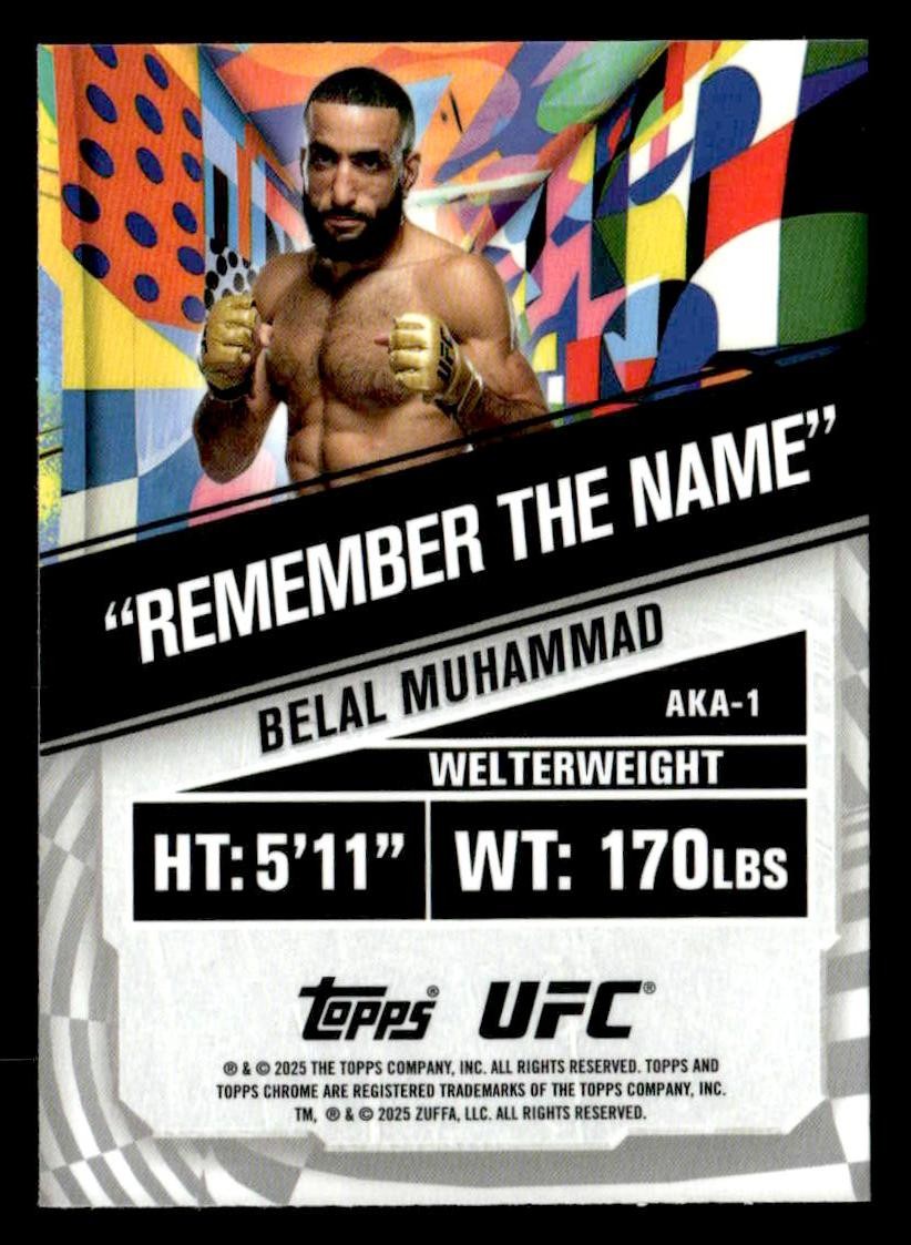 2025 Topps Chrome UFC #AKA-1 Belal Muhammad AKA