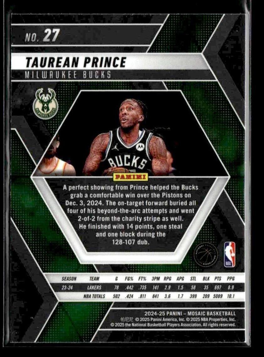 2024-25 Panini Mosaic #27 Taurean Prince