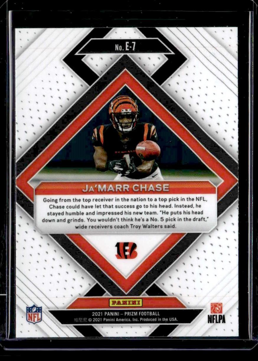 2021 Panini Prizm #E-7 Ja'Marr Chase Emergent