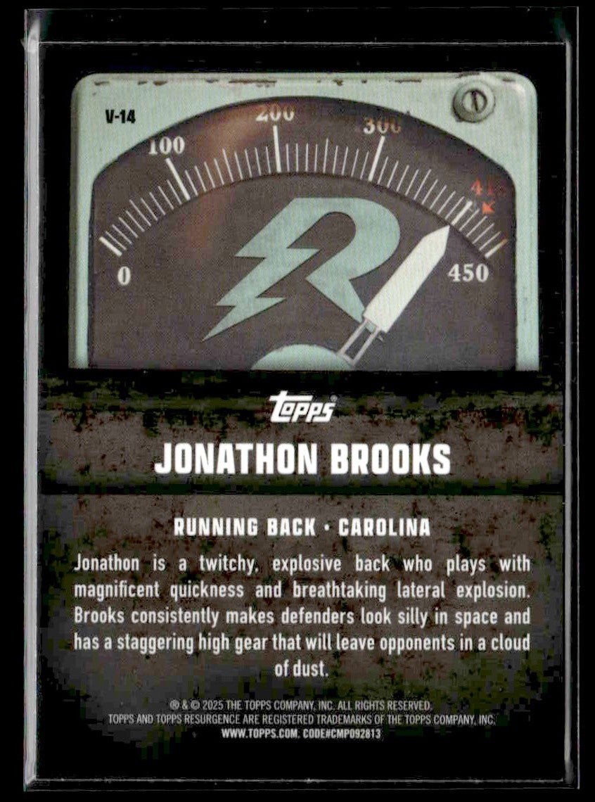 2024 Topps Resurgence #V-14 Jonathon Brooks Voltaic Navy Surge #/275