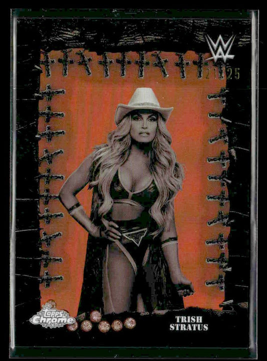2025 Chrome WWE x Cactus Jack #FMP-3 Trish Stratus Famed Phantoms Orange #/25
