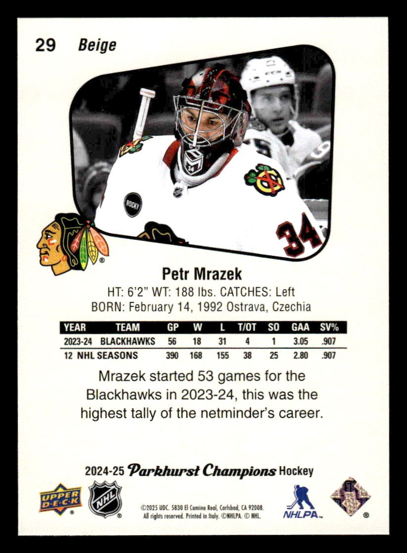 2024-25 Parkhurst Champions #29 Petr Mrazek