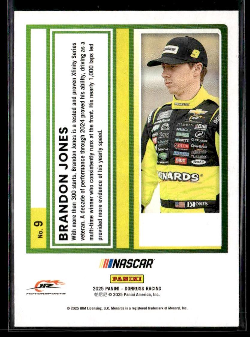 2025 Donruss #9 Brandon Jones Red and Blue