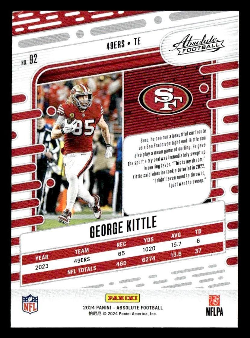 2024 Panini Absolute #92 George Kittle Retail