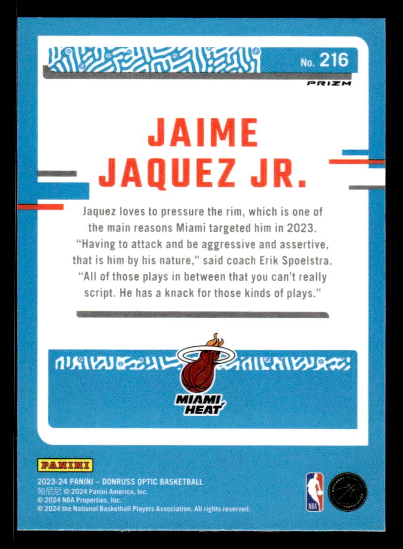 2023-24 Donruss Optic #216 Jaime Jaquez Jr. Choice