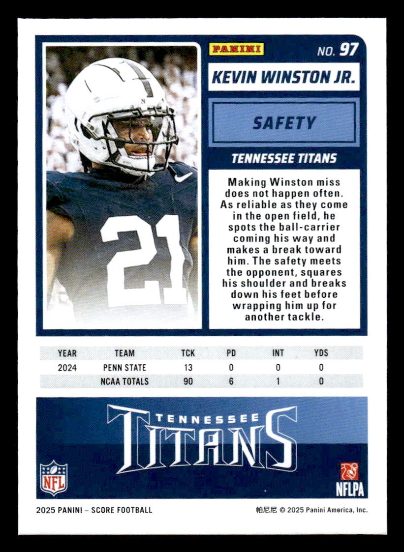 2025 Score #97 Kevin Winston Jr.