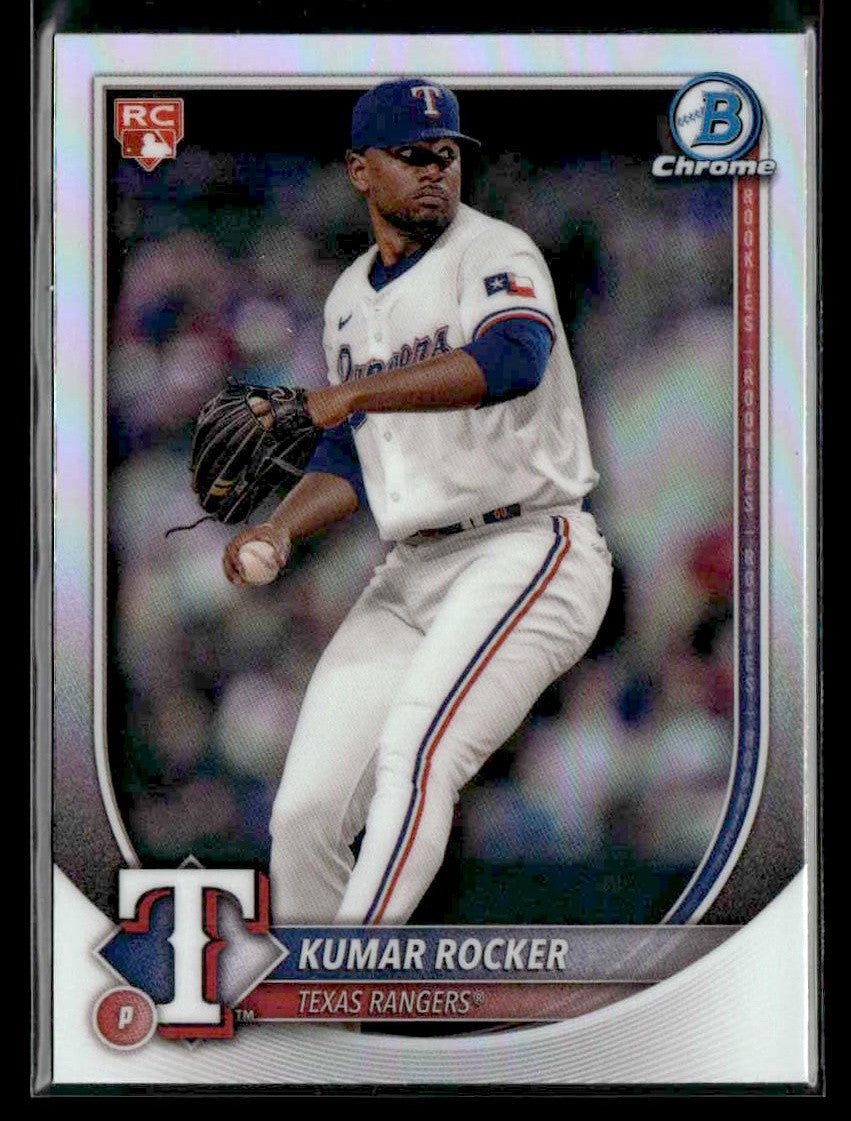 2025 Bowman #80 Kumar Rocker Bowman Chrome Red Rookie Logo