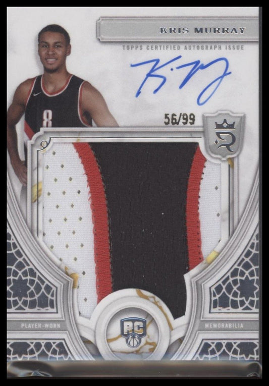 2023-24 Topps Royalty #124 Kris Murray Rookie Patch Autograph #56/99