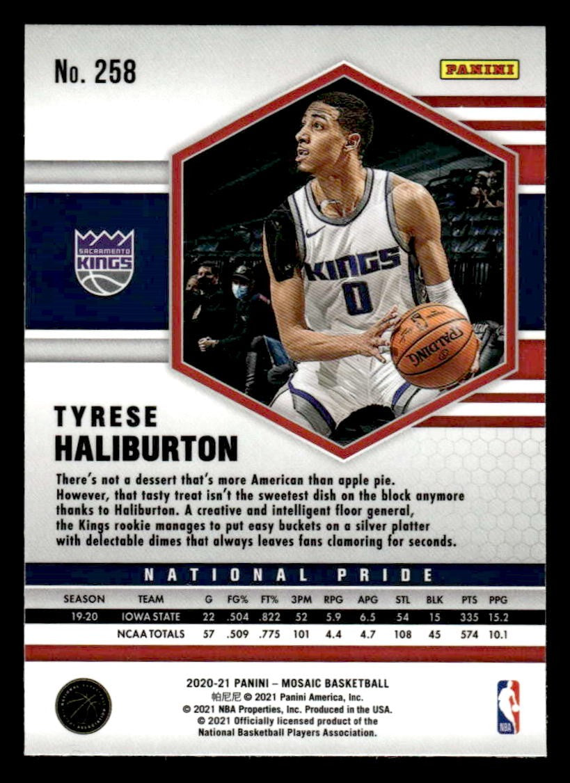 2020-21 Panini Mosaic #258 Tyrese Haliburton