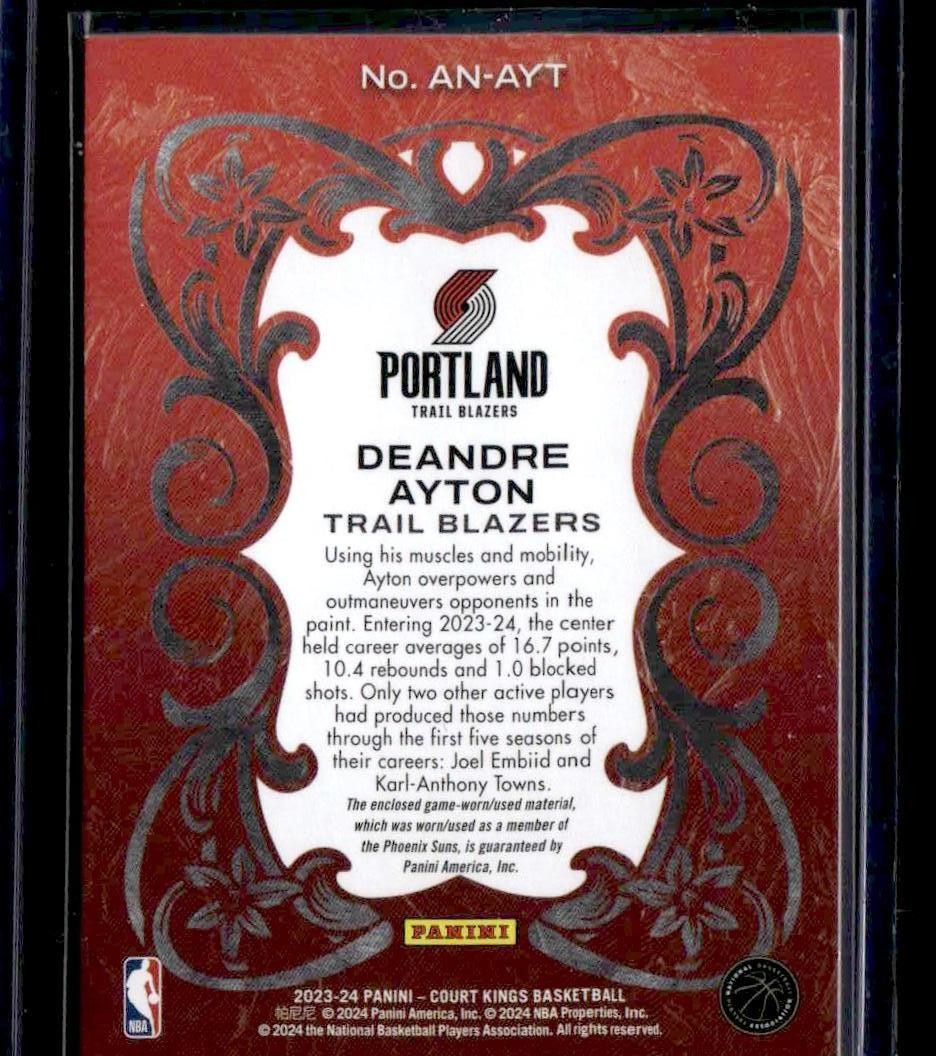 2023-24 Panini Court Kings #AN-AYT Deandre Ayton Art Nouveau
