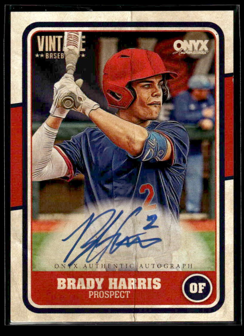 2025 Onyx Vintage #VABRHA Brady Harris Autographs
