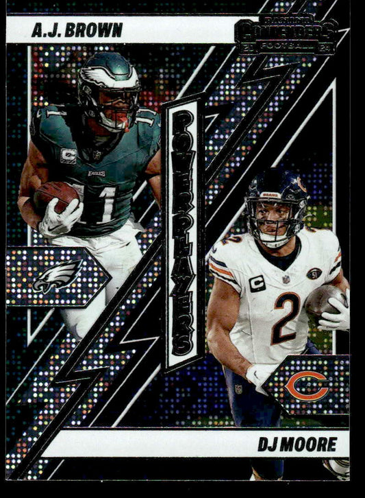 2024 Panini Contenders Football Sparkle Dots #12 AJ Brown/DJ Moore Power Players
