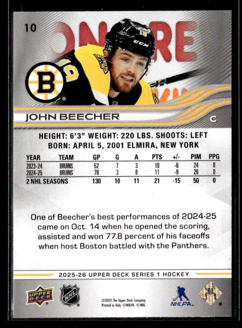 2025-26 Upper Deck #10 John Beecher