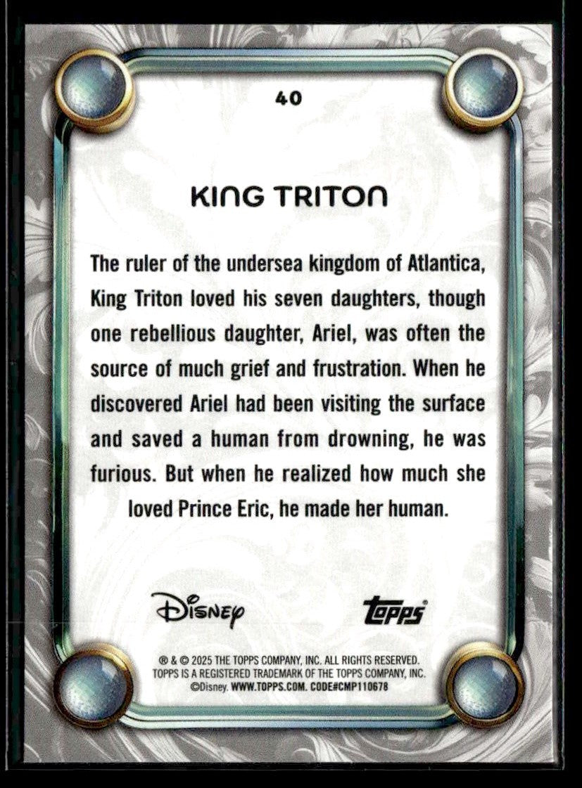 2025 Topps Disney Wonder #40 King Triton