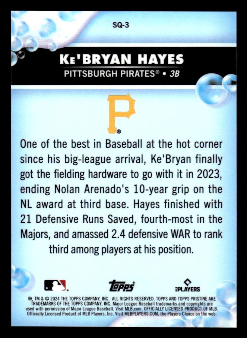 2024 Topps Pristine #SQ-3 Ke'Bryan Hayes Squeaky Clean