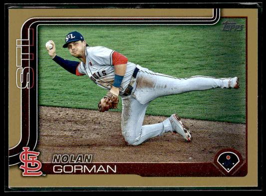 2025 Topps St. Louis Cardinals #STL-16 Nolan Gorman Gold #/2025