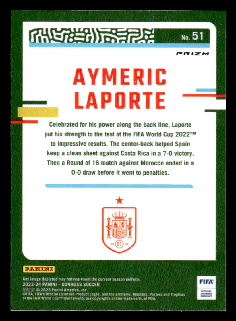 2023-24 Donruss #51 Aymeric Laporte Optic Argyle