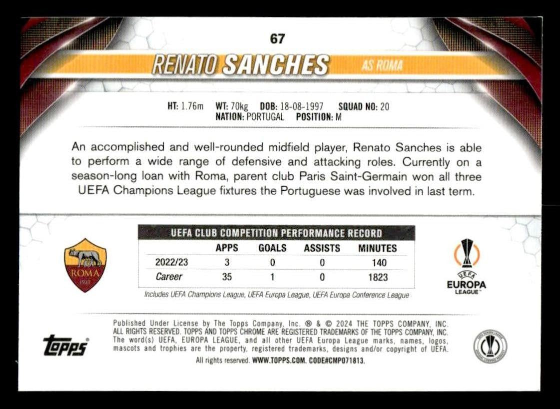 2023-24 Topps Chrome UEFA Club Competitions #67 Renato Sanches
