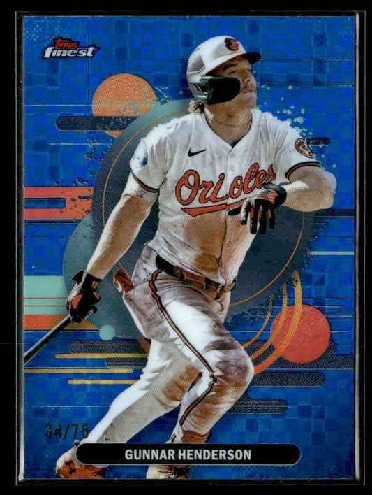 2025 Finest #147 Gunnar Henderson Blue Checkerboard #/75
