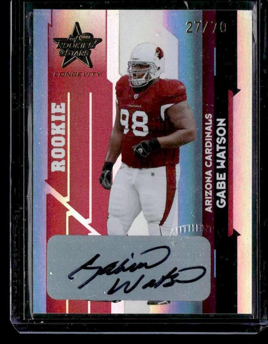 2006 Leaf Rookies & Stars Longevity #105 Gabe Watson Rookie Autographs #/70