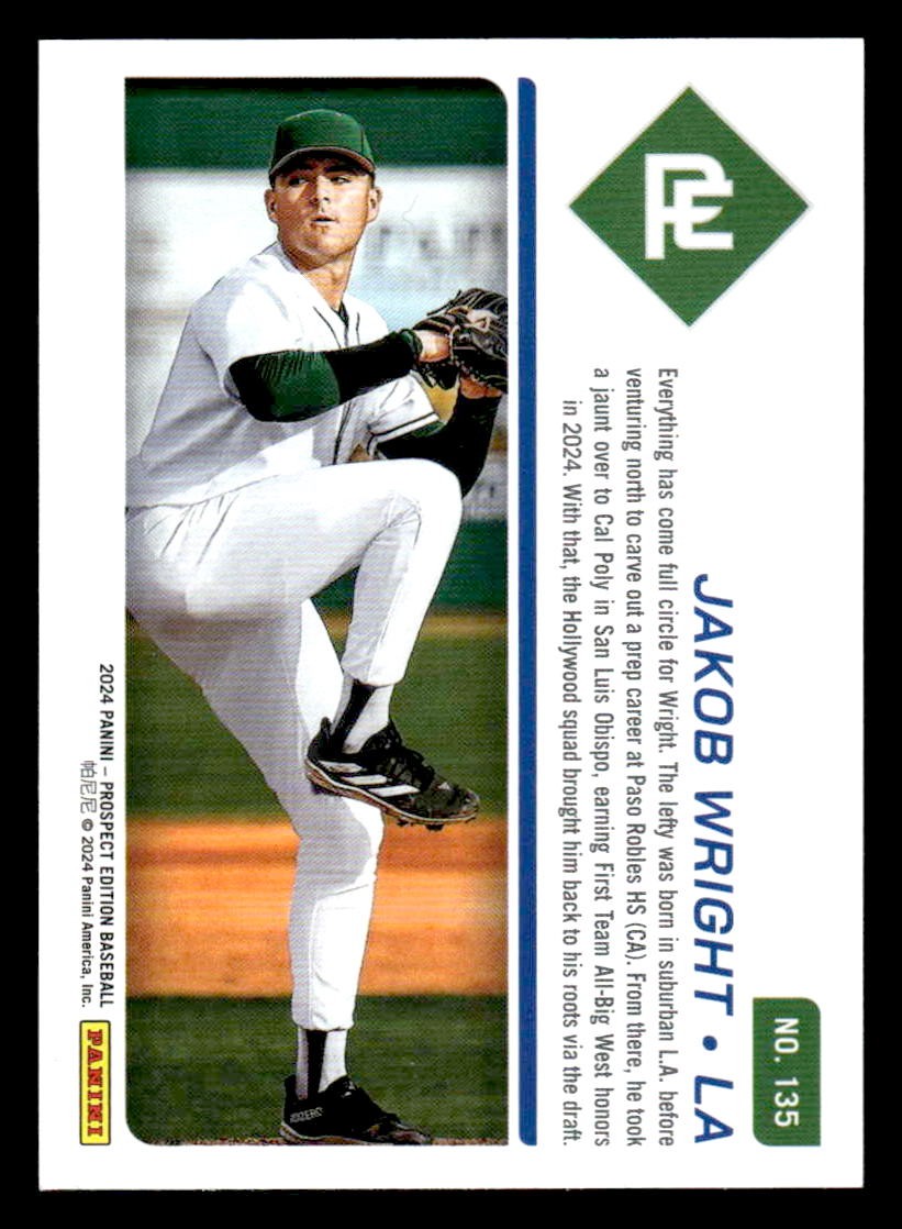 2024 Panini Prospect Edition #135 Jakob Wright Silver #/25