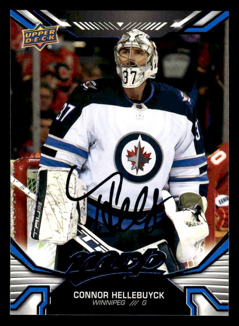 2022-23 Upper Deck MVP #205 Connor Hellebuyck Blue Script