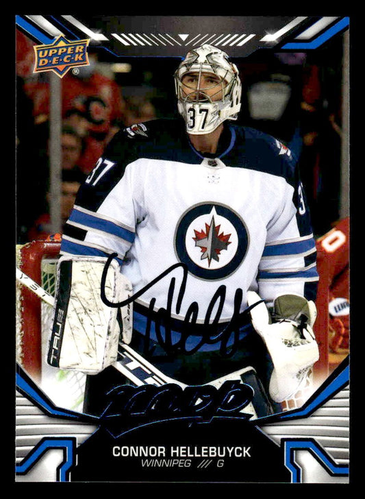 2022-23 Upper Deck MVP #205 Connor Hellebuyck Blue Script