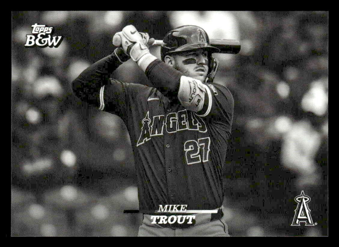 2024 Topps Black & White #16 Mike Trout