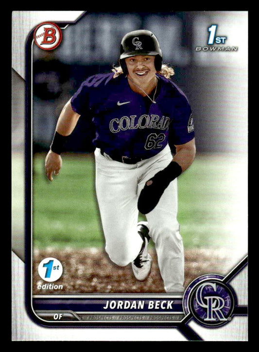 2022 Bowman Draft 1st Edition #BD-34 Jordan Beck