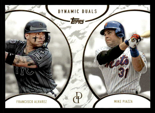 2025 Topps Dynamic Duals #40 Francisco Alvarez / Mike Piazza