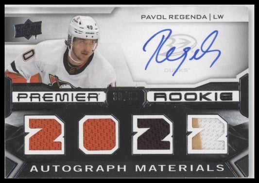 2022-23 Upper Deck Premier #PRA-PR Pavol Regenda 2022 Premier Rookie Auto Jersey