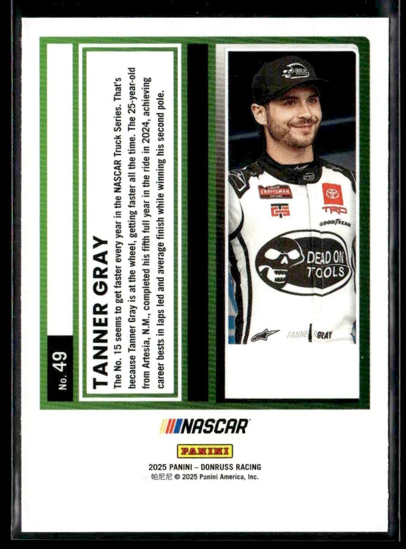 2025 Donruss #49 Tanner Gray Red and Blue