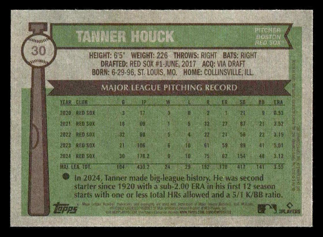 2025 Topps Heritage #30 Tanner Houck