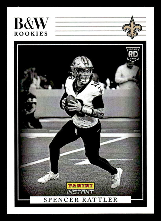 2024 Panini Instant NFL Black & White Rookies #BWR-5 Spencer Rattler