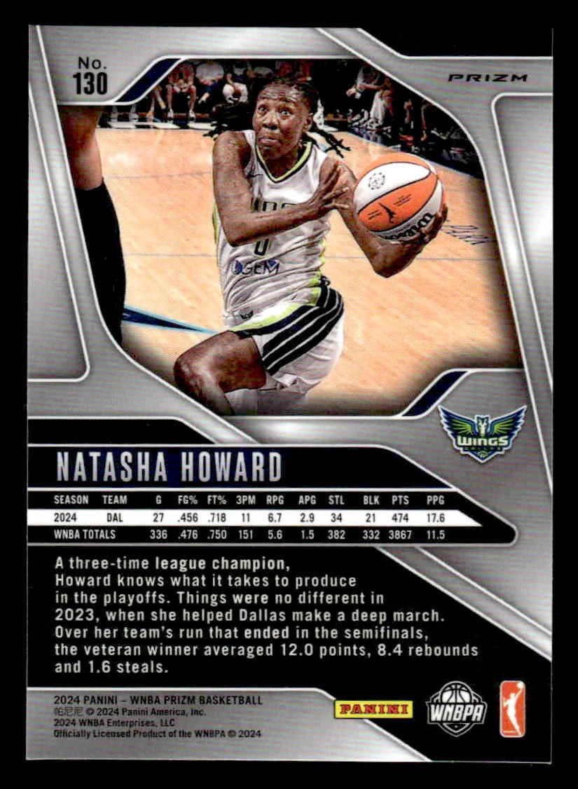 2024 Panini Prizm WNBA #130 Natasha Howard Ice Prizms