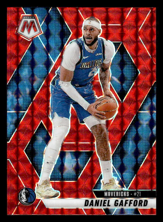 2024-25 Panini Mosaic #55 Daniel Gafford Red Mosaic