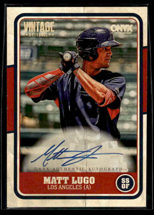 2025 Onyx Vintage #VAMALU Matthew Lugo Autographs