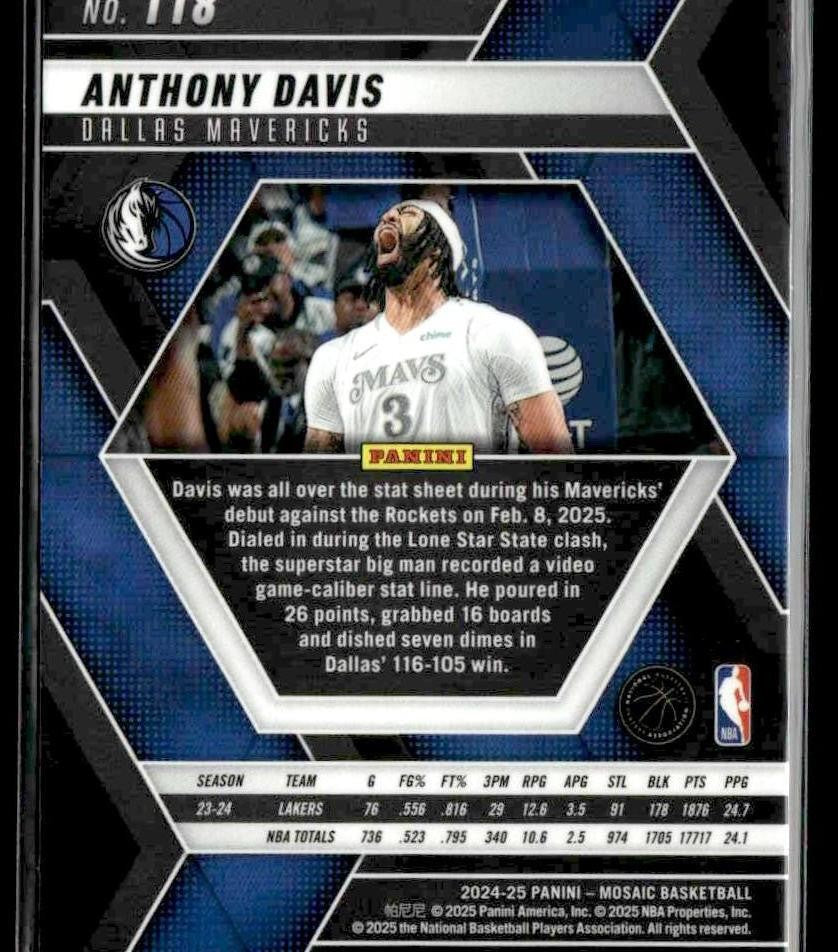 2024-25 Panini Mosaic #118 Anthony Davis