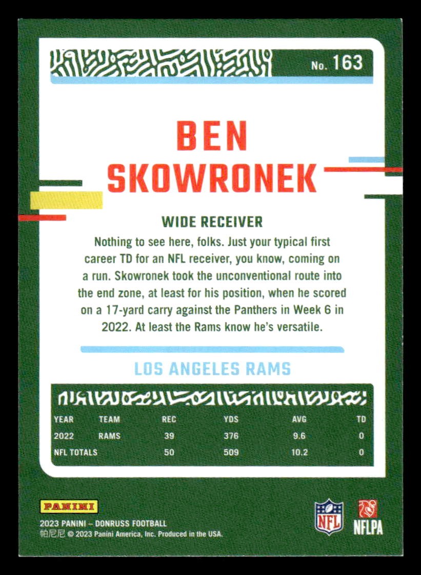 2023 Donruss #163 Ben Skowronek