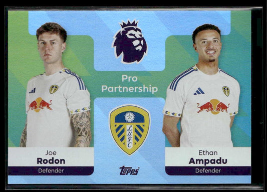 2025-26 Topps Premier League #380 Joe Rodon / Ethan Ampadu PS Rainbow Foil