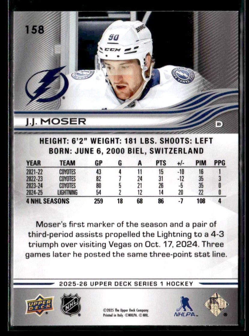 2025-26 Upper Deck #158 J.J. Moser