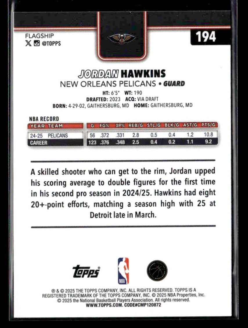 2025-26 Topps #194 Jordan Hawkins